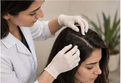 بررسی سلامت مو و پوست سر